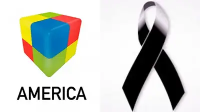 América TV y el símbolo del luto. América TV y el símbolo del luto.