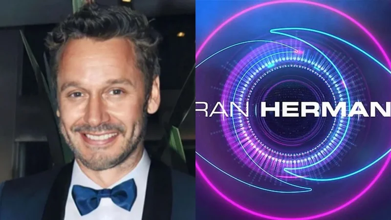 Benjamín Vicuña y el logo de Gran Hermano