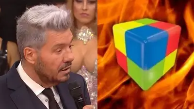 Marcelo Tinelli y el logo de América Tv Marcelo Tinelli y el logo de América Tv