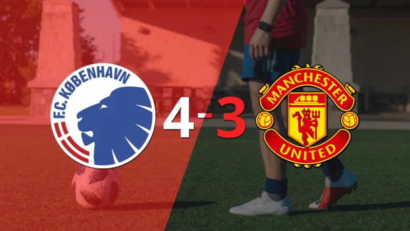 Rasmus Hojlund anotó dos goles, pero Manchester United no pudo evitar la derrota frente a FC Copenhague