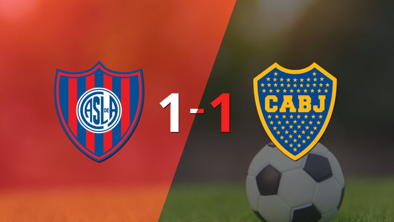 Boca Juniors logró sacar el empate a 1 gol en casa de San Lorenzo