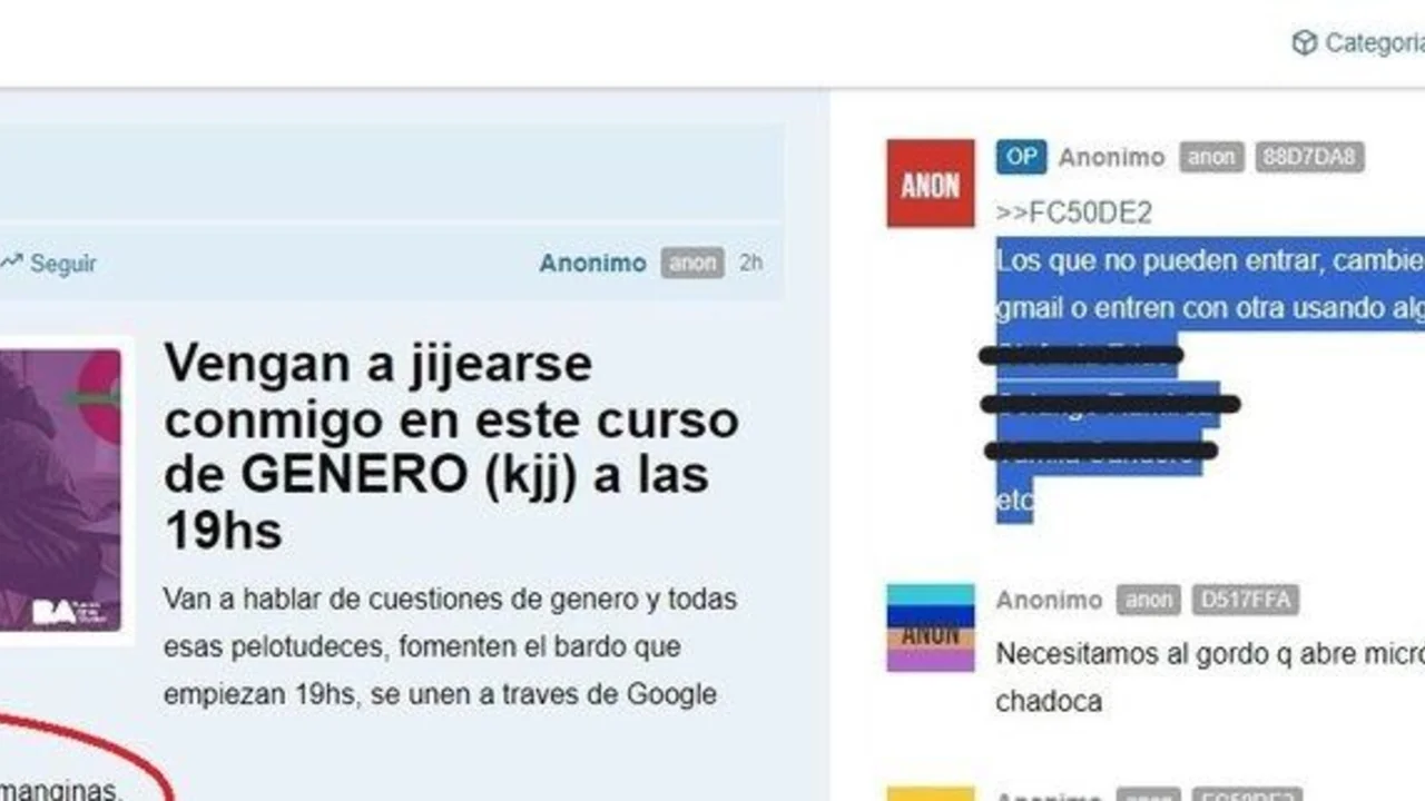 Libertarios se infiltraron en un taller sobre género y LGBTI+ con comentarios pedófilos e imágenes sexuales