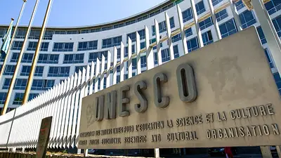 Fotografía del edificio internacional de la UNESCO Fotografía del edificio internacional de la UNESCO