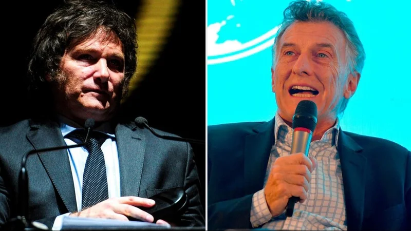 Javier Milei. Mauricio Macri