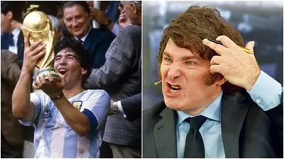 Diego Maradona. Javier Milei Diego Maradona. Javier Milei