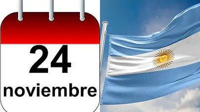 calendario y la bandera de Argentina calendario y la bandera de Argentina
