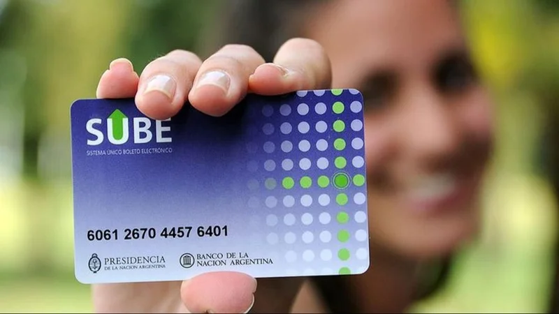 Imagen de la tarjeta SUBE, utilizada para pagar en el transporte 