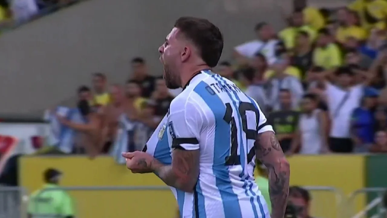 El golazo de Nicolás Otamendi para la Selección vs Brasil: festejo y dedicatoria especial