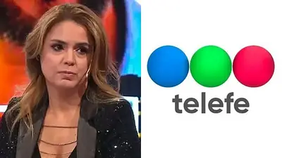 Matina Calabró y el logo de Telefe Matina Calabró y el logo de Telefe