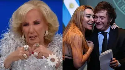 Mirtha Legrand, Fátima Florez y Javier Milei Mirtha Legrand, Fátima Florez y Javier Milei