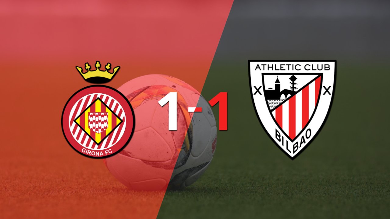 Reparto de puntos en el empate a uno entre Girona y Athletic Bilbao