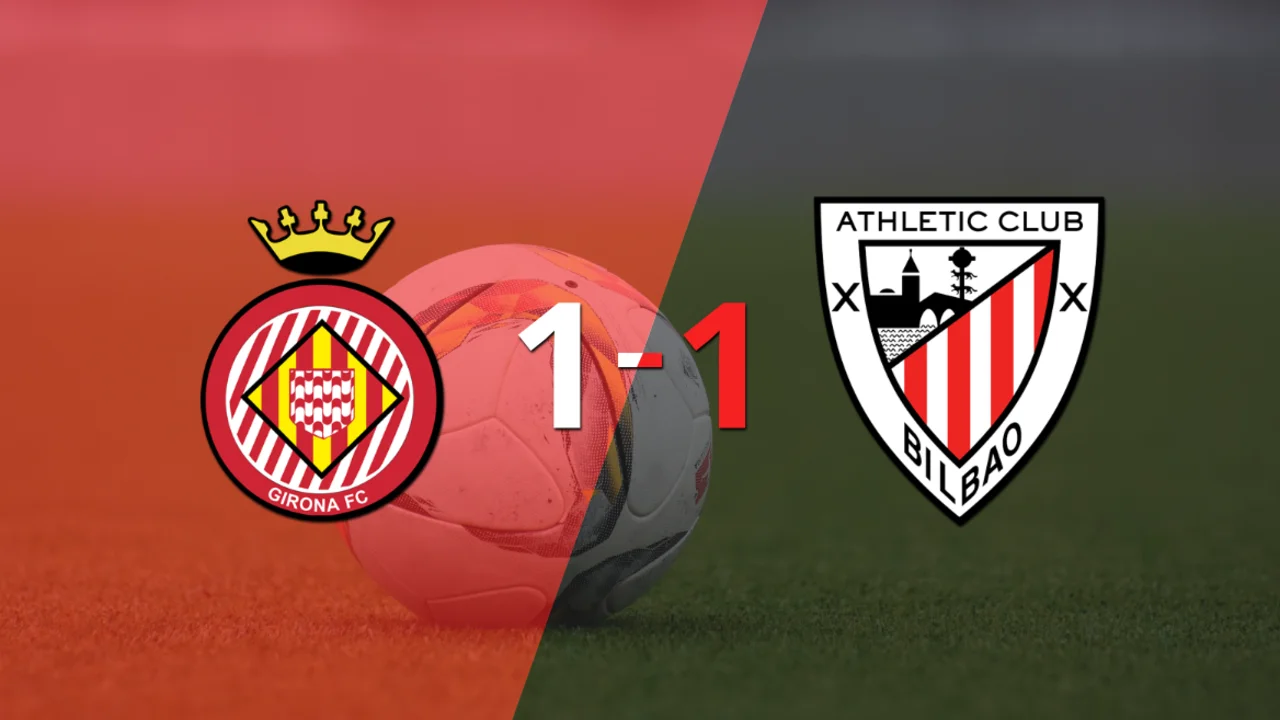 Reparto de puntos en el empate a uno entre Girona y Athletic Bilbao