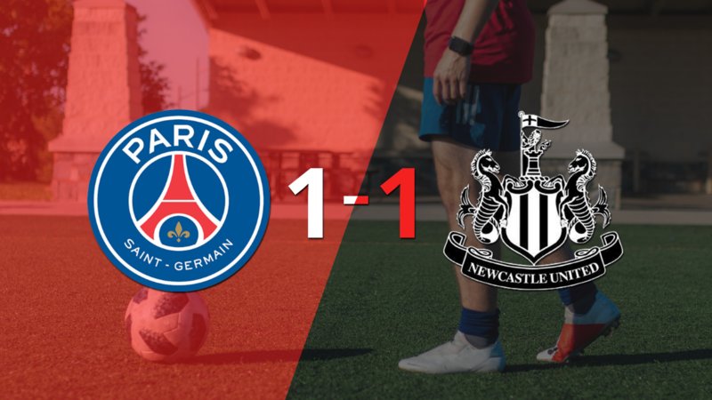 PSG y Newcastle United se reparten los puntos y empatan 1-1