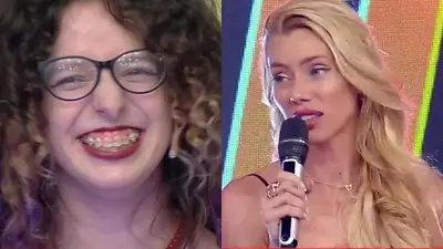 Ariadna, la participante de Los 8 Escalones, y Nicole Neumann Ariadna, la participante de Los 8 Escalones, y Nicole Neumann
