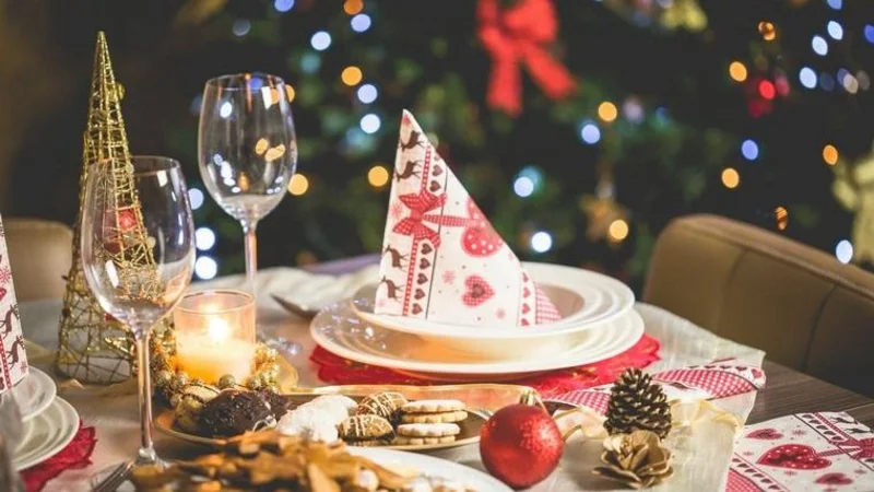 navidad, cena de navidad, cena
