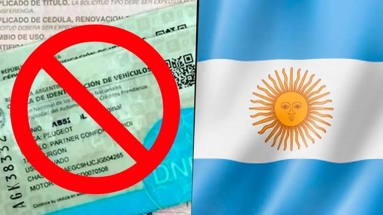 Histórico cambio chau cédula en autos y motos de Argentina