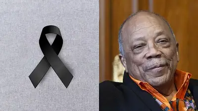 Símbolo de luto y Quincy Jones Símbolo de luto y Quincy Jones