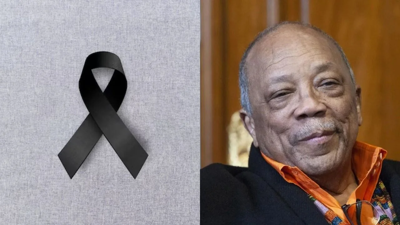 Símbolo de luto y Quincy Jones