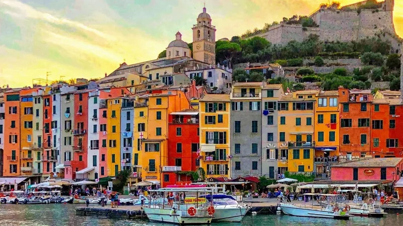 Paisaje de Génova, en Italia