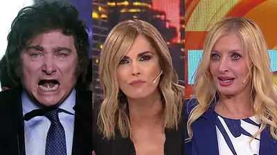 Viviana Canosa Javier Milei y Yuyito González. Viviana Canosa Javier Milei y Yuyito González.