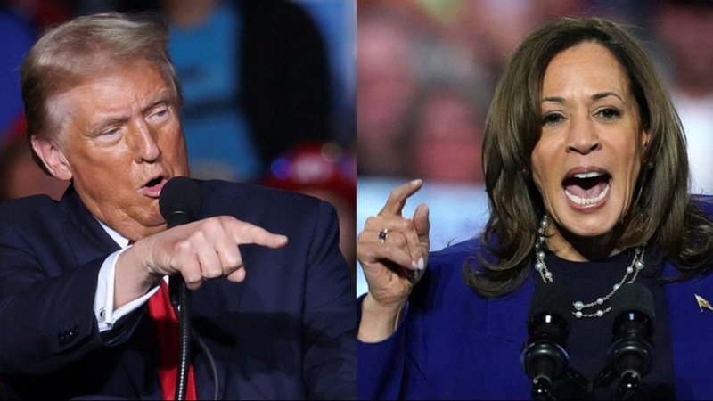 Donald Trump y Kamala Harris. 
