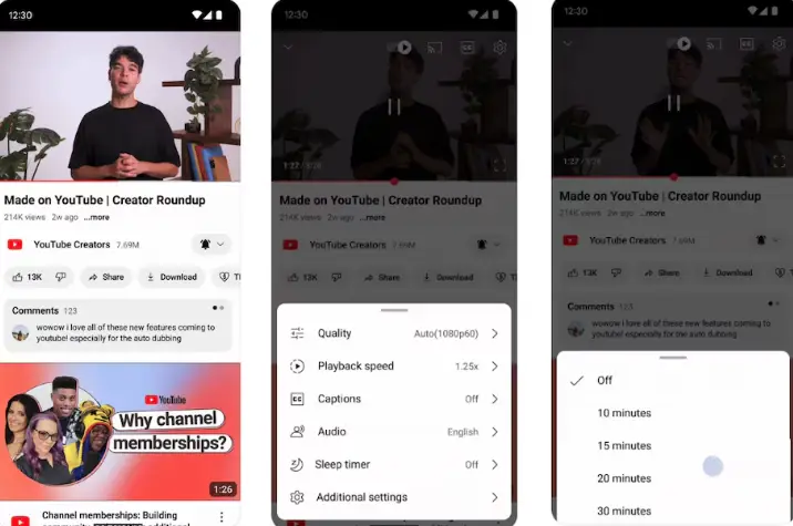 Cambios en YouTube.