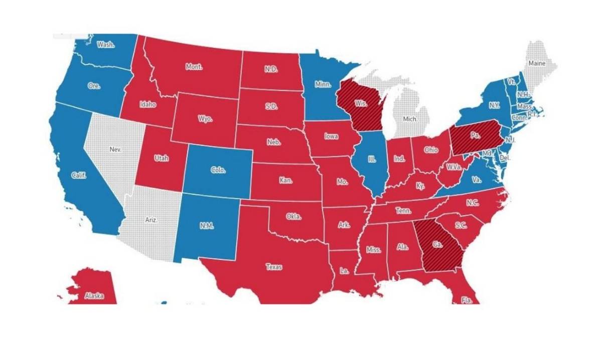 El mapa de resultados de las elecciones de Estados Unidos 2024: cómo ...