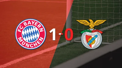 Con un solo gol, Bayern Múnich derrotó a Benfica en el estadio Allianz Arena Con un solo gol, Bayern Múnich derrotó a Benfica en el estadio Allianz Arena