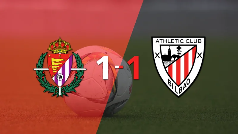 Athletic Bilbao rescató un empate agónico frente a Valladolid