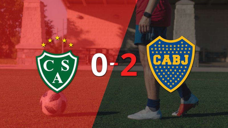 Boca Juniors fue superior y venció por dos goles a Sarmiento en el estadio Eva Perón