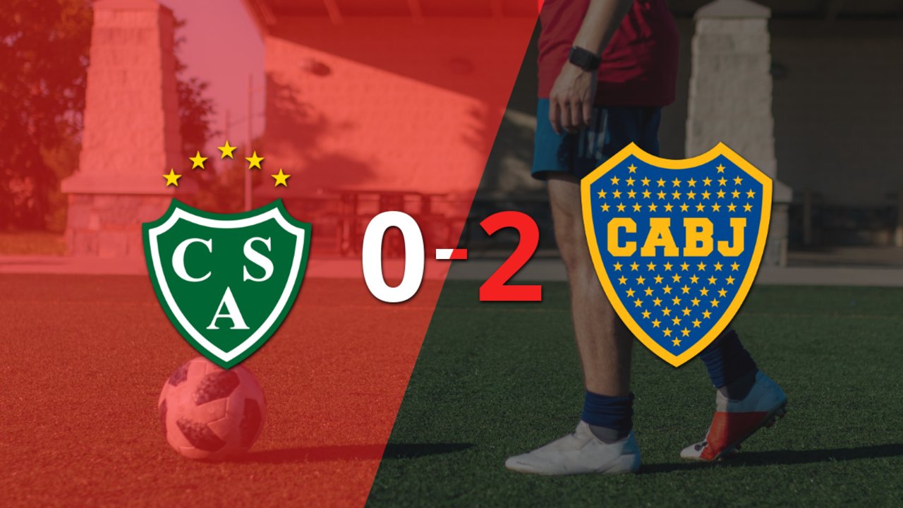 Boca Juniors fue superior y venció por dos goles a Sarmiento en el estadio Eva Perón
