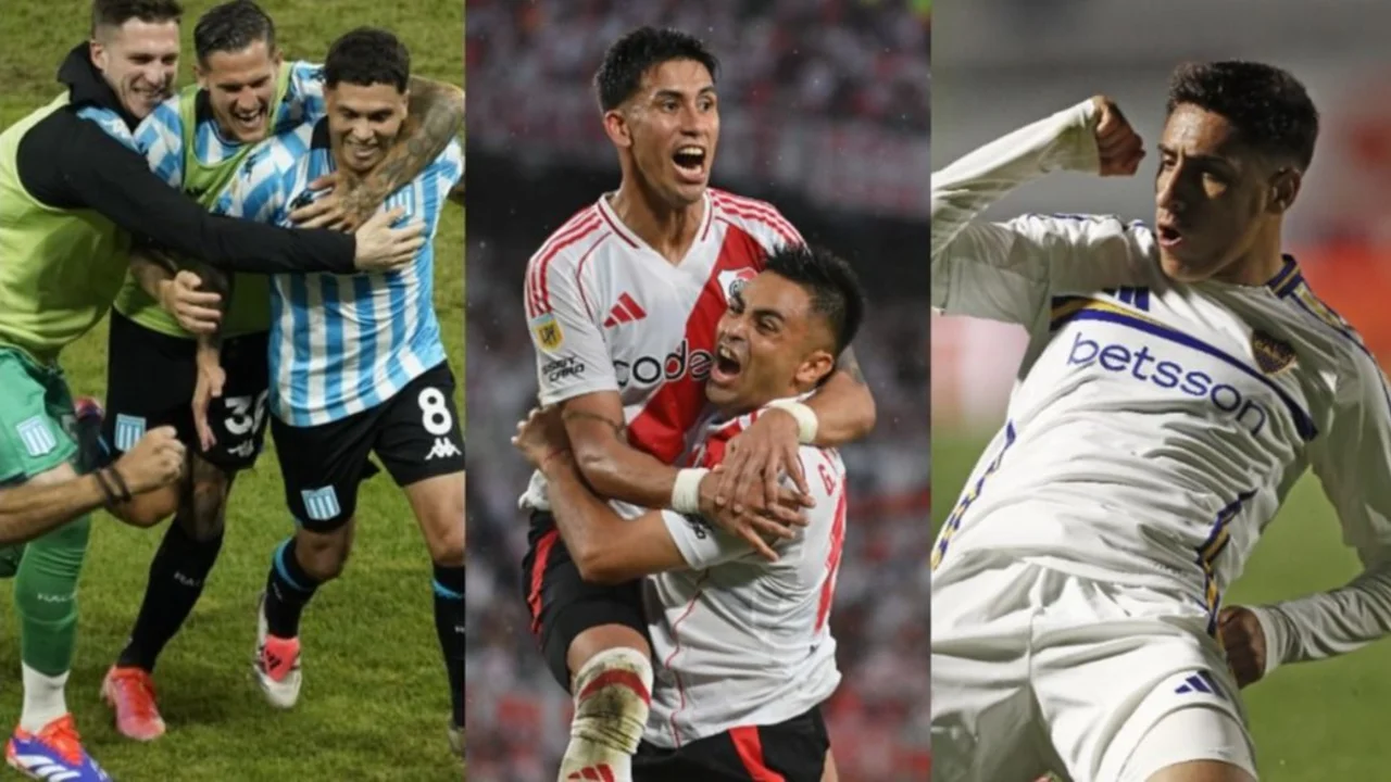  Boca, River, Racing, fútbol argentino, Liga Profesional de Fútbol