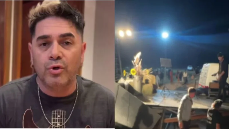 Qué pasó con el escenario en el show de Daniel Guardia y cómo fue el derrumbe del escenario.