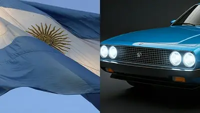 Bandera de Argentina y capó del Torino 2025 Bandera de Argentina y capó del Torino 2025