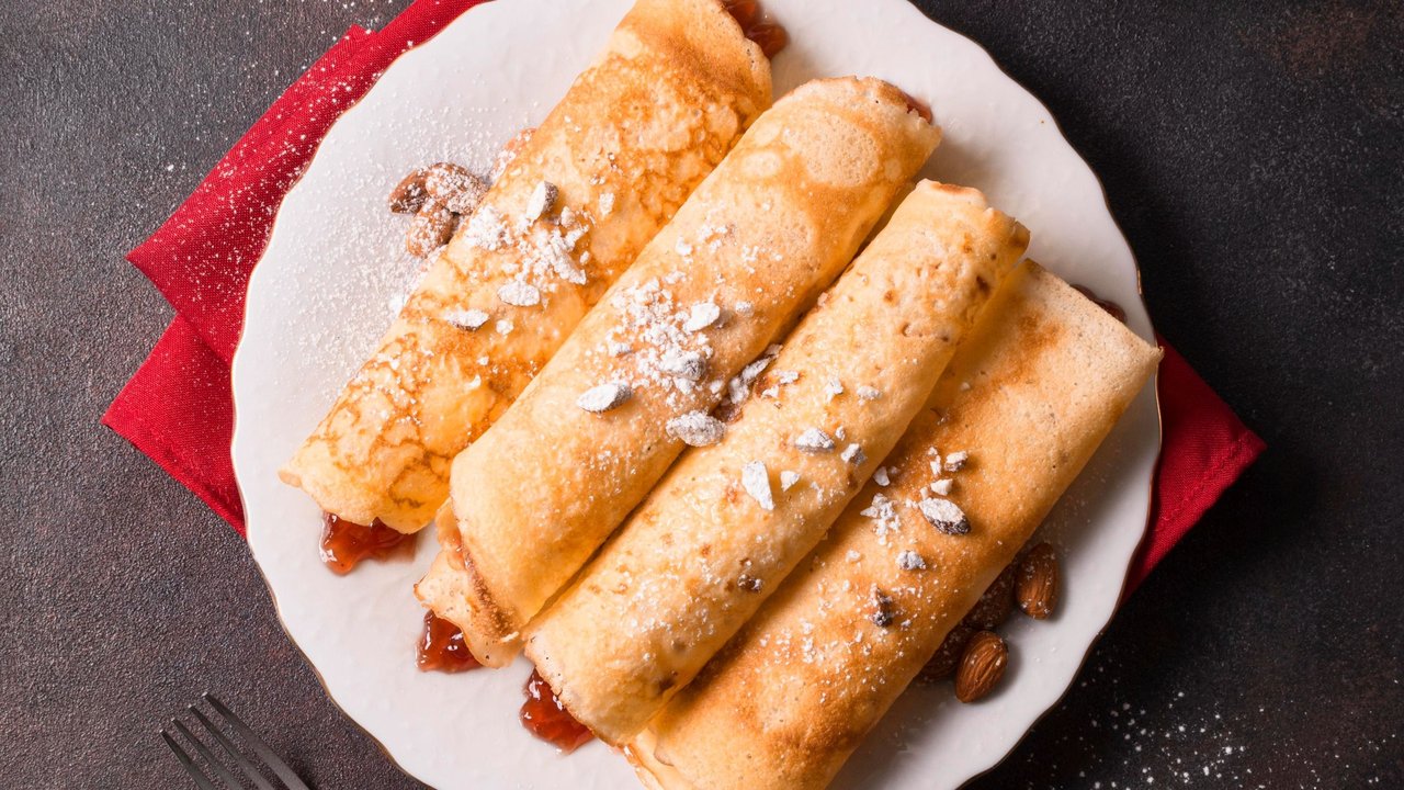 Panqueques con dulce de leche