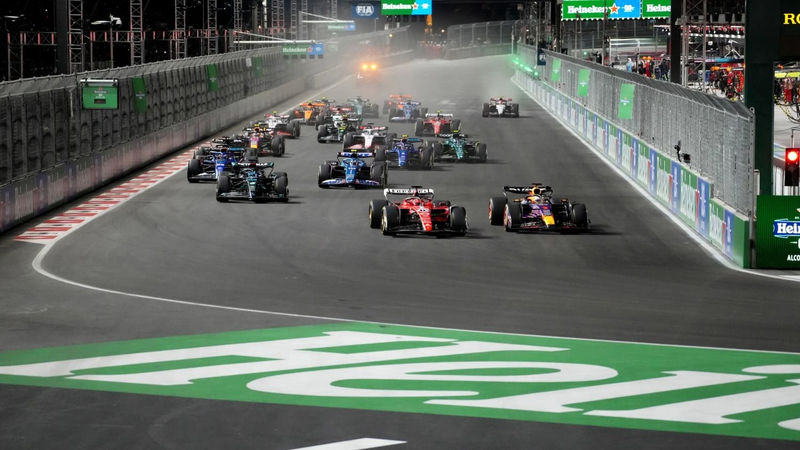 Largada del Gran Premio de Las Vegas 2023.