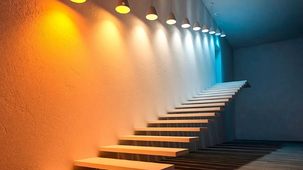 luz, electricidad, iluminación, luz fría, luz cálida