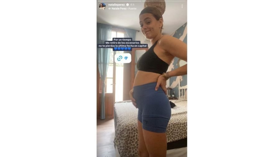 Natalie Pérez embarazada se retira de los escenarios