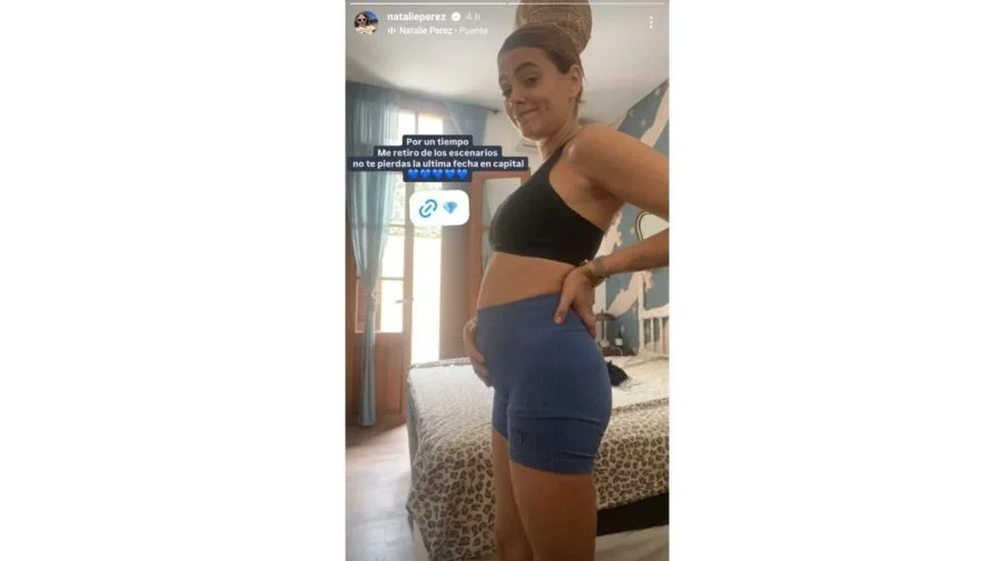 Natalie Pérez embarazada se retira de los escenarios