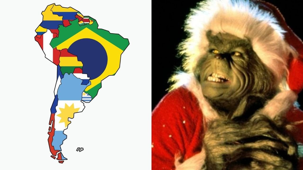 Mapa de Sudamérica y El Grinch