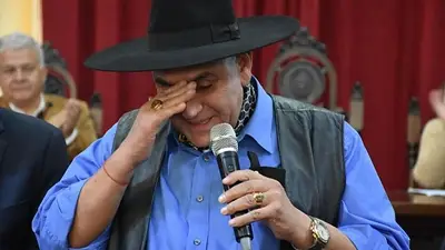 El Chaqueño Palavecino emocionado El Chaqueño Palavecino emocionado