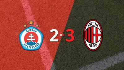 Milan derrotó 3-2 a Slovan Bratislava en un partidazo Milan derrotó 3-2 a Slovan Bratislava en un partidazo