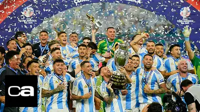 Argentina levantando la Copa América 2024. Argentina levantando la Copa América 2024.