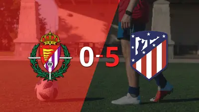 Atlético de Madrid aplastó a Valladolid con un 5 a 0 Atlético de Madrid aplastó a Valladolid con un 5 a 0