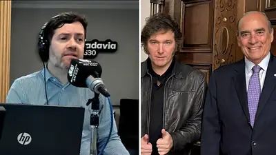 Ignacio Ortelli, Javier Milei y Guillermo Francos Ignacio Ortelli, Javier Milei y Guillermo Francos