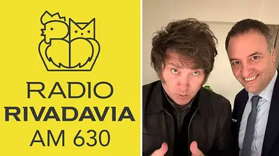 Javier Milei, Manuel Adorni y Radio Rivadavia Javier Milei, Manuel Adorni y Radio Rivadavia
