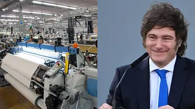 Fábrica textil y Javier Milei Fábrica textil y Javier Milei