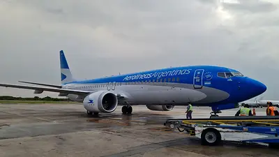 El nuevo avión de Aerolíneas Argentinas. El nuevo avión de Aerolíneas Argentinas.