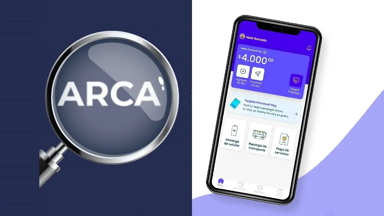 Logo de ARCA y una billetera Virtual