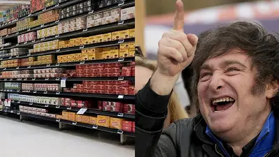 Supermercado y Javier Milei Supermercado y Javier Milei